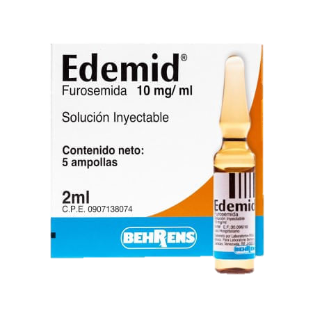 EDEMID 10MG/ML 2ML X 1AMP (FUROSEMIDA)