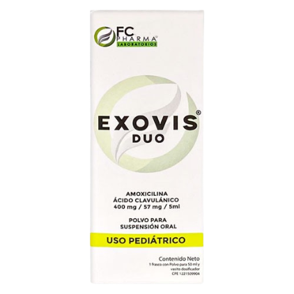 EXOVIS DUO 400MG/57MG/5ML X50ML SUSP PED