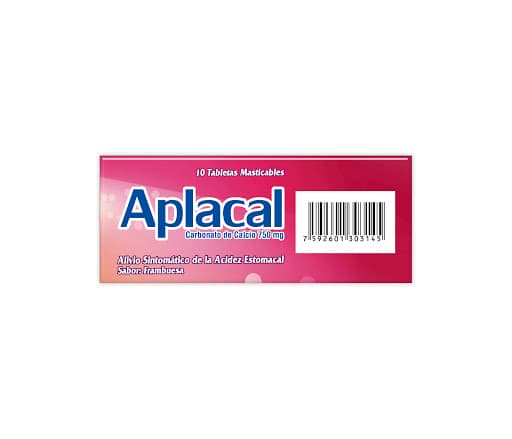 APLACAL 750MG X 10TAB FRAMBUESA