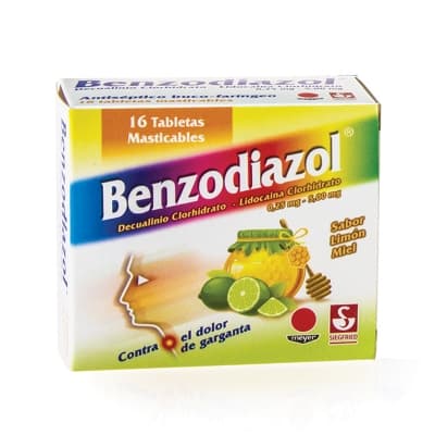 BENZODIAZOL SABOR LIMON Y MIEL X 16 PAS