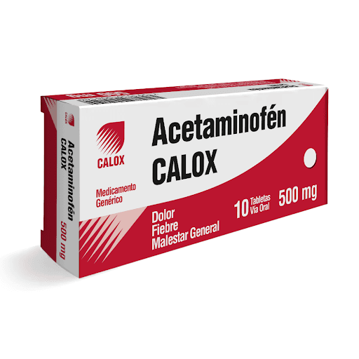 ACETAMINOFEN 500MG CALOX X 10 TAB