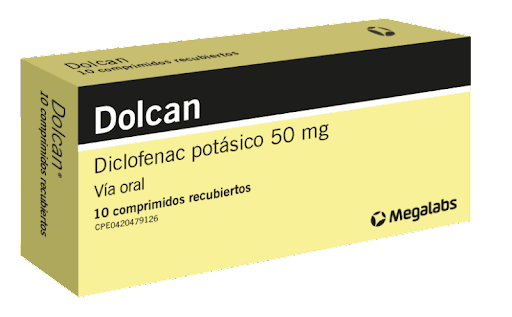 DOLCAN 50MG X 10 COMP REC