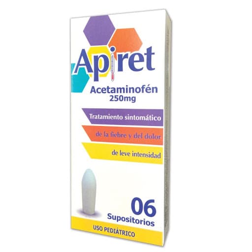 APIRET 250MG X 6 SUPOSITORIO