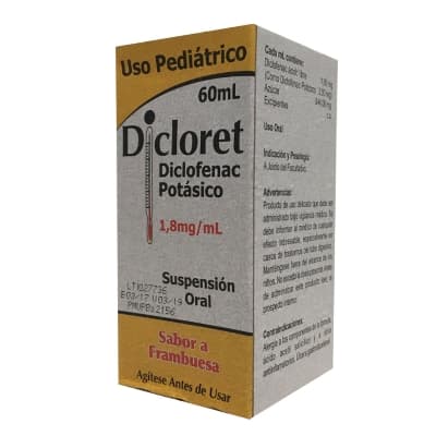 DICLORET SUSP 1.8MG/ML X 60ML