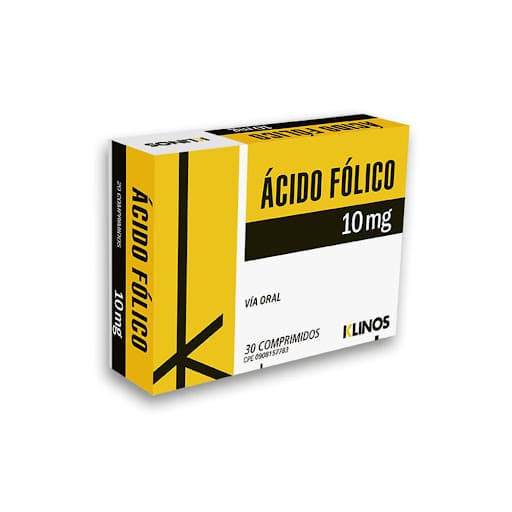 ACIDO FOLICO 10MG X 30 COM KLINOS
