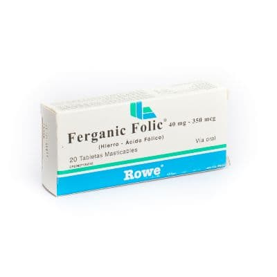 FERGANIC FOLIC 40MG-350MCG X 20 TAB