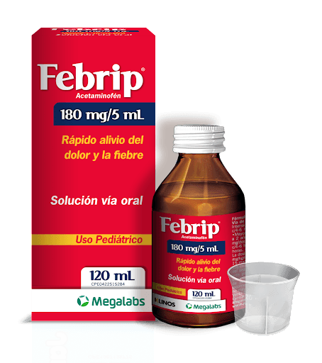 FEBRIP 180MG/5ML SOLUCION ORAL PED 120ML