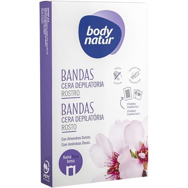 BANDAS CERA DEPILATORIA ROSTRO 12 BAN