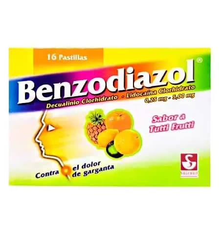 BENZODIAZOL TUTTI FRUTTI X 16 PASTILLA