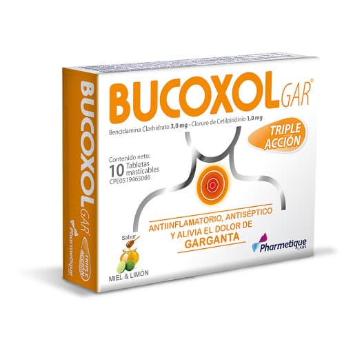 BUCOXOLGAR 3mg-1mg MIEL LI TAB MAST X 10