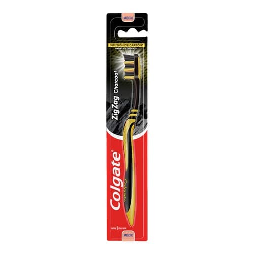 CEP DENTAL COLGATE ZIGZAG CHARCOAL MED