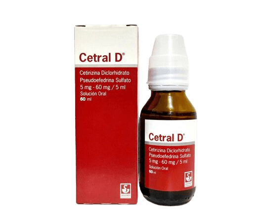 CETRAL D 5MG-60MG/5ML  60 ML SOL