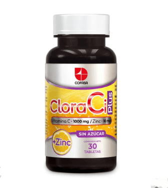 CLORACI PLUS + ZINC SIN AZUCAR X 30TAB
