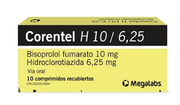 CORENTEL H 10MG/6,25MG X 10 COMPR