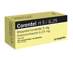 CORENTEL H 5MG - 6,25 MG X 30 COMP REC