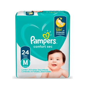 PAÑAL PAMPERS CONFORT SEC TALLA M X 24