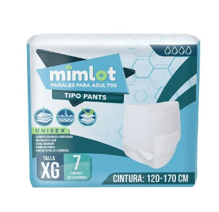 PAÑAL ADUL TIPO PANTS X 7 UNI TALLA XG
