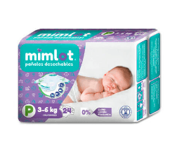 PAÑAL MIMLOT TALLA P X 24UNI