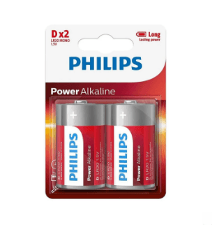 PILAS PHILIPS POWER ALKALINAE D X2