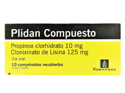 PLIDAN COMPUESTO 10MG-125MG X 10 COMP RE