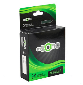 PRESERVATIVO M-ZONE ACANALADO X4