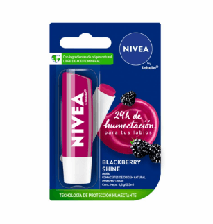 PROT. LABIAL NIVEA BLACKBERRY SHINE 4,8G