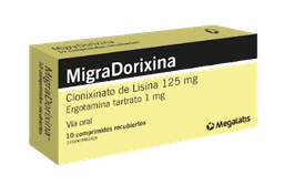 MIGRADORIXINA 125MG-1MG X 10 COMP REC