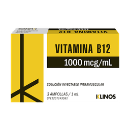 VITAMINA B12 1 ML X 3 AMP