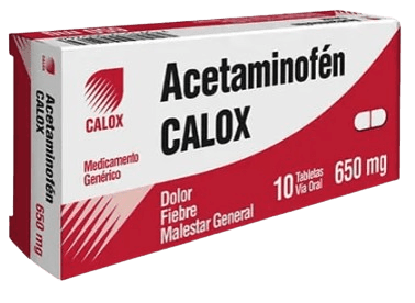 ACETAMINOFEN 650MG X 10 TAB CALOX