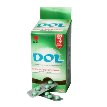 DOL 450MG/40MG/1MG X 4TAB BLIST DISP