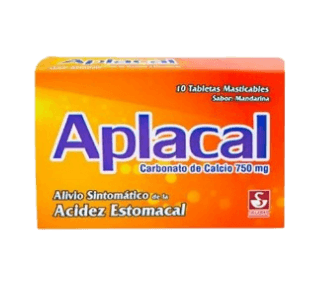 APLACAL 750MG X 10TAB MANDARINA