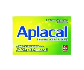 APLACAL 750MG X 10TAB MENTA