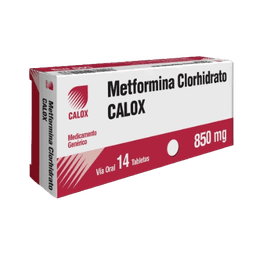 METFORMINA CLORHID 850MG X 14TAB CALOX