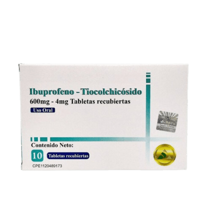 IBUPROFENO-TIOCOLCHI 600MG-4MGX10TAB DAC