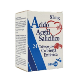 ACIDO ACETILSALICILICO 81MG X 24TAB