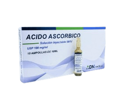 ACIDO ASCORBICO 100MG/ML I.M I.V X 1AMP