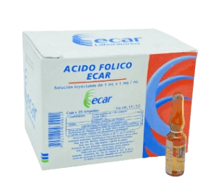 ACIDO FOLICO AMP 1MG /1ML