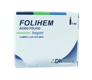 ACIDO FOLICO FOLIHEM 5MG/ML I.M I.V X 1A