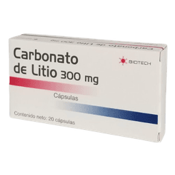 CARBONATO DE LITIO 300MG X 20CAP