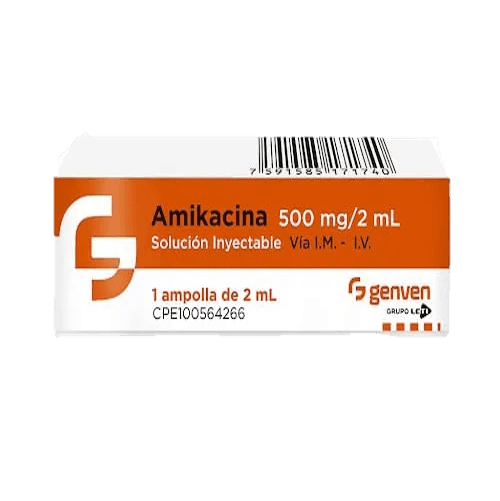 AMIKACINA 500MG/2ML SOL INY X1 AMP GENVE