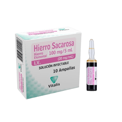HIERRO SACAROSA 100MG/5ML X 1AMP I.V VITALIS