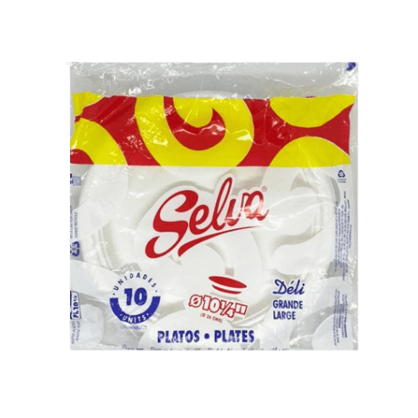 PLATOS SELVA 7"BLANCOS X 10