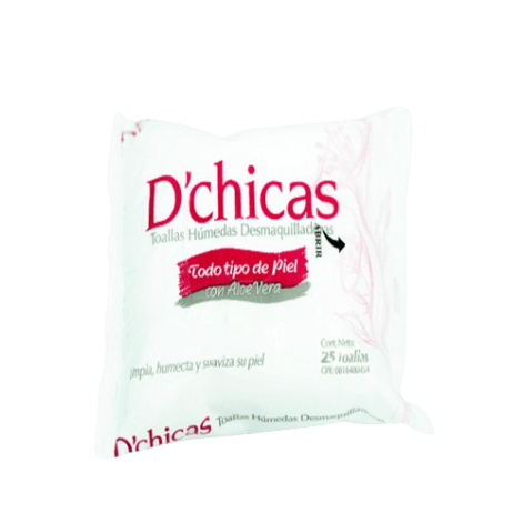 TOALLAS DESMAQUILLANTES D` CHICAS X25