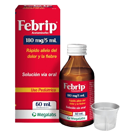 FEBRIP 180MG/5ML SOLUCION ORAL PED 120ML