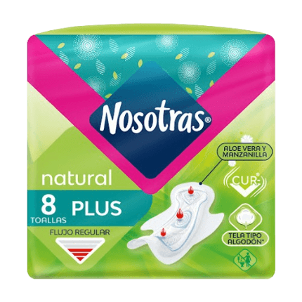 TOALLAS SANITARIAS NOSOTRAS N/PLUS X 8