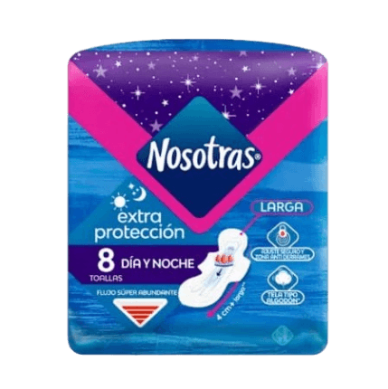 TOALLAS SANITARIAS NOSOTRAS E/PROT X 8
