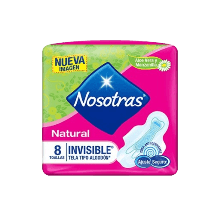 TOALLAS NOSOTRAS INVIS ALGODON X 8 UND