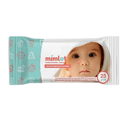 TOALLAS HUMEDAS MIMLOT ALOE VERA 25PCS