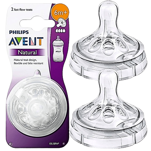 TETINAS NATUR/FLUJ RAPIDO 2PCS 6M+ AVENT