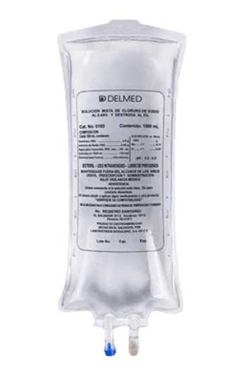 SOLU DEXTROSA 5% CLOR/SOD 0.45% 500ML